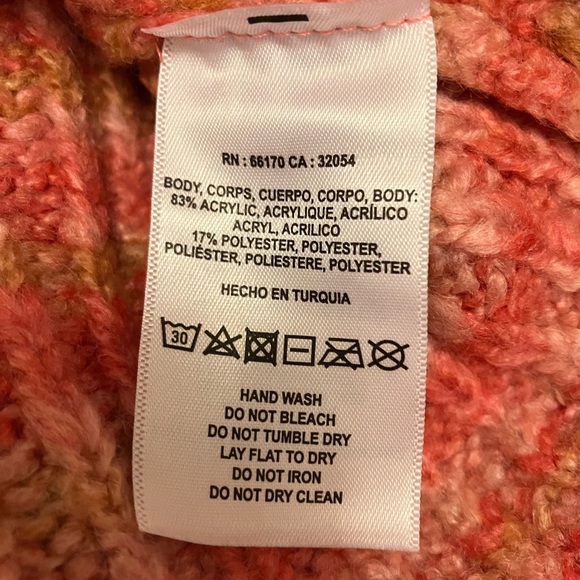 t.la by ANTHROPOLIGIE:size S, horizontal striped: brown, muted peach, red/orange - Picture 5 of 6